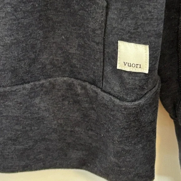 Vuori Classic Zip-Up Hoodie in Navy Blue Heather Size Large - Picture 2 of 7